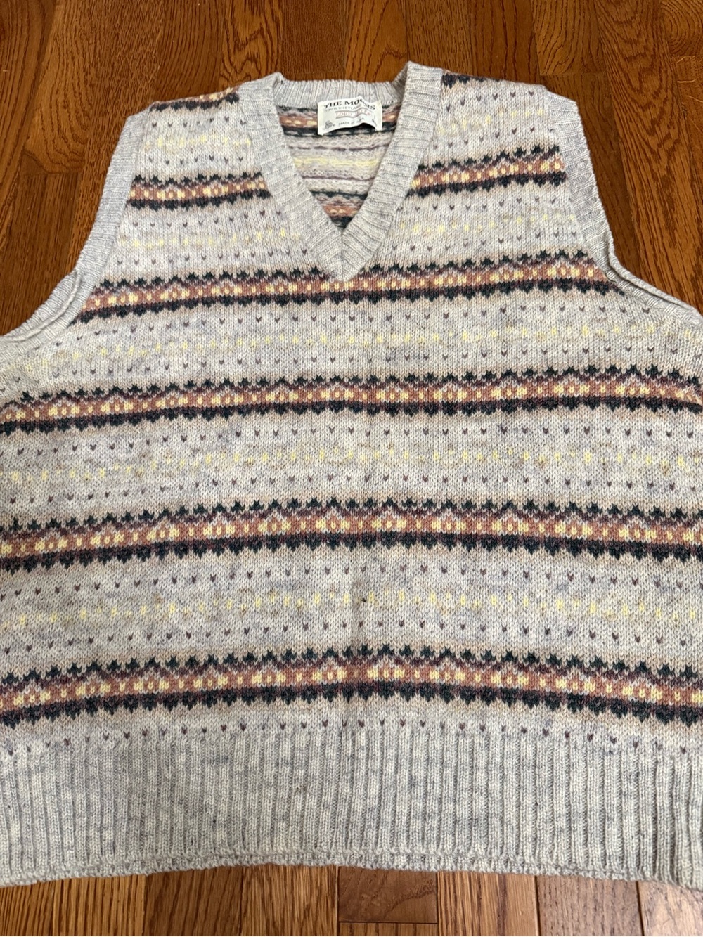 Vintage The Moors Lord Jeff 100% Wool Sweater Vest Mens M USA